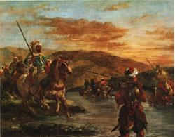 Eugene Delacroix Fording a Stream in Morocco